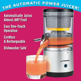 Hurricane Juicer, Powerful Cordless Juice Extractor Machine, Compact Design Fruit Juicer with Dishwasher-Safe Parts, Rechargeable 500 RPM Electric Juicer for Oranges, Berries & More Ontel