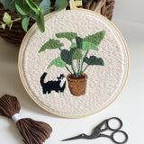 Myfelicity Punch Needle Kit for Adults, Beginners, Kids, Cat and Greenery Patterns, Includes Punching Needle Supplies Myfelicity