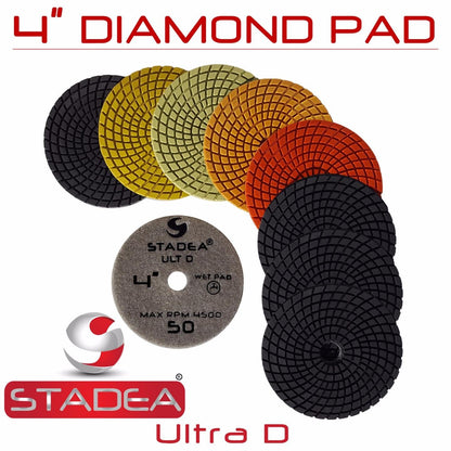 Stadea SWP102K Stone Polisher Granite Polishing Kit - Wet Variable Speed Grinder Granite Wet Polishing - WoodArtSupply