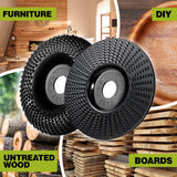 GRAFF Premium Wood Carving Disc 4 1/2 Inch for Angle Grinder - Set Shaping and Grinding Wheel for Wood, Drywall, Chipboard, Plastic - Woodworking GRAFF