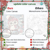 4 Pack Christmas Paint by Number for Kids with Wooden Frame, Paint by Numbers for Kids Xmas Ages 4-8-12, Easy Gnome Snowmen Owl DIY Acrylic Oil Painting Kits for Home Wall Decor (8X8 inch) xackcme
