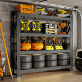 IYANEN 60" W Storage Shelves Heavy Duty, 4 Tier Metal Garage Shelving Units, 5000LBS Heavy Duty Adjustable Shelf, Garage Storage Rack, Industrial Shelving for Shop, Warehouse,60" W x 24" D x 79" H IYANEN