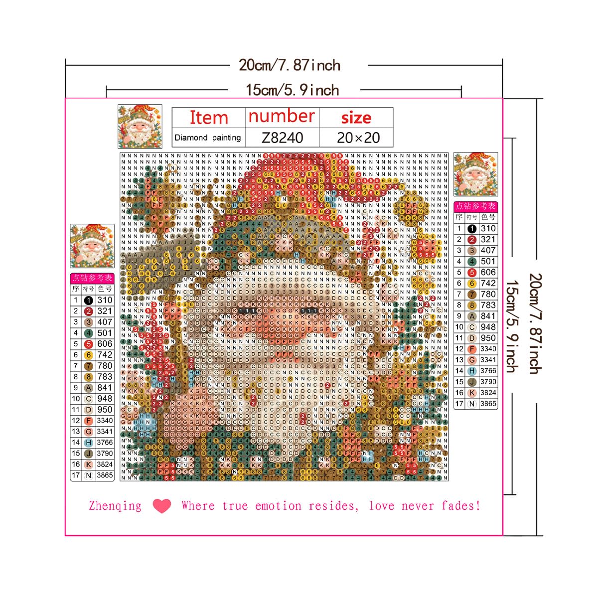 Zhenqing Whimsical Dwarf with Cane Diamond Painting Kit 7.87x7.87 Inch Full Drill, Fantasy DIY Craft for Adults & Teens, Enchanted Home Wall Decor Gift (20x20cm) - Complete Tools Included Zhenqing