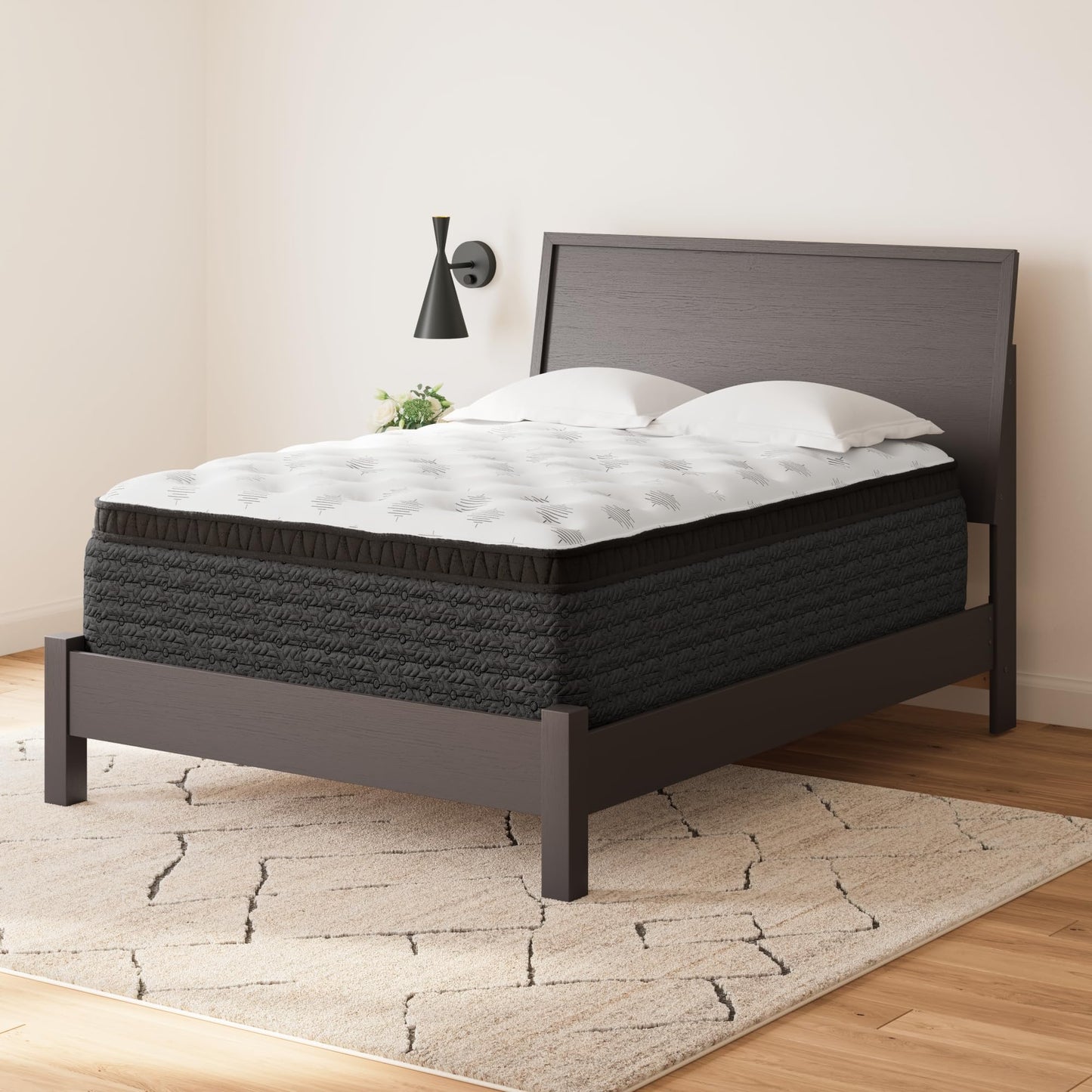 Signature Design by Ashley Queen Size Ultra Luxury 16 Inch Hyper Cool Euro Top Hybrid Mattress with Cooling Gel Memory Foam