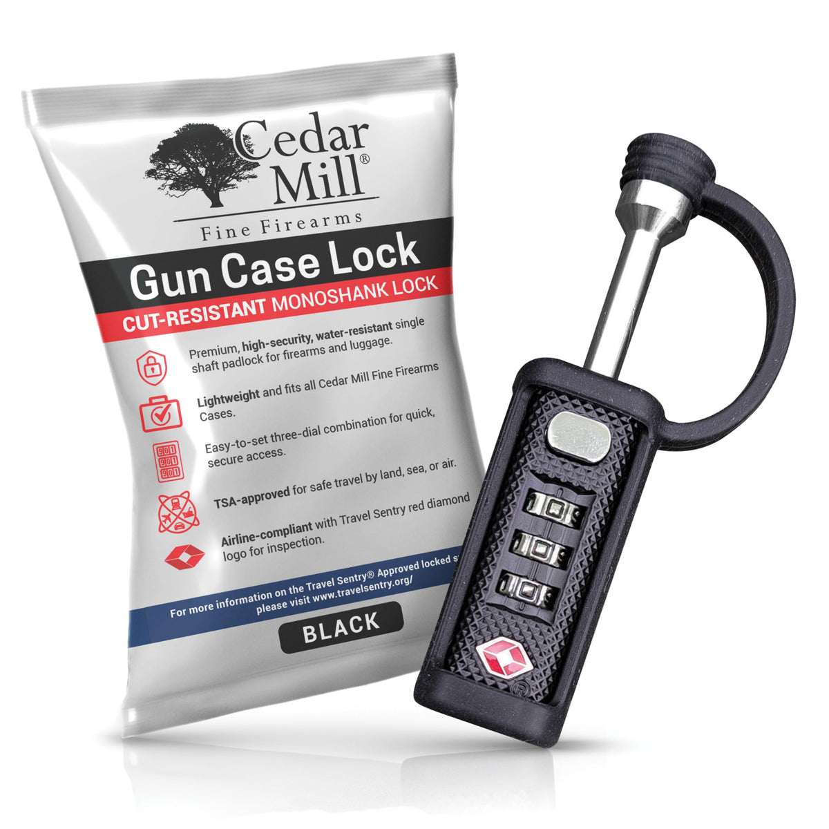 Cedar Mill TSA Approved Gun Case Lock – Durable, Cut-Resistant Securit ...