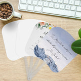 Cevhzoe 12 Pieces Church Fans Handheld Set, Double-sided Sublimation Fans Blank ，PET Plastic Blank Handheld Fan for Church Parties and Crafting (12pcs) Cevhzoe