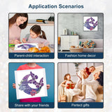 Stalente Diamond Painting Kits for Adults Moon Saying, 5D Special Shape Diamond Art Kits for Beginners, Crystal Rhinestones Diamond Painting for Home Wall Decoration Gift 12×12inch, Butterfly Stalente