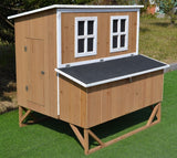Omitree New Large Wood Chicken Coop Backyard Hen House 4-8 Chickens w 4 Nesting Box Omitree