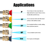 Tool Daily Foam Cannon with 1/4 Inch Quick Connector, 1 Liter, 5 Pressure Washer Nozzle Tips Tool Daily