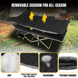 YELLOW JACKET Folding Camping Cot for Adults,600LBS Max Load,28" Wide Sleeping Cot with Removable Thick Mattress Portable Foldable Camping Bed with Carry Bag for Camp,Home,Office,Travel,Black YELLOW JACKET
