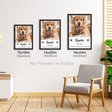 DPDP Personalized Pet Memorial Gifts – Custom Diamond Painting Kits with Photo Text, Sympathy Pet Remembrance for Loss of Animal Dog Cat (Round Drill, 11.8×15.7 Inch) 11.8×15.7inch/30×40cm DPDP