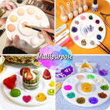 4pcs Art Paint Tray Palette, Plastic Paint Pallet for Adults & Kids for Painting, DIY Craft,Play Party at Home, Kindergarten or Class, White Paint pallete HYL.LL&RQ