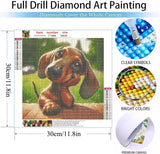 MOMDEDP Diamond Painting Kits for Adults DIY 5D Diamond Art Paint with Round Diamonds Full Dril Gem Dog Art Painting Kit for Beginners Home Wall Decor Gifts 12x12inch MOMDEDP