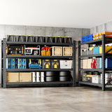 BYNSOE 48" W Storage Shelves 3000lbs Garage Metal Shelving Heavy Duty Garage Shelves Adjustable Storage Shelves for Industrial, Factory,48" W X 24" D X 69" H BYNSOE