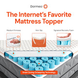 Dormeo Premium King Cooling Mattress Topper - 3-Zone OctaspringⓇ Technology for Optimal Back Support, Anti-Slip Bottom Dormeo