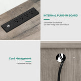 YITAHOME TV Stand for 75/80 Inch TV, Farmhouse Entertainment Center with Storage, 70 Inch TV Cabinet with Drawers and Power Outlet, TV Console for Living Room (Grey Oak) YITAHOME