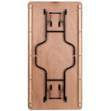 BizChair 6-Foot Rectangular Wood Folding Banquet Table with Clear Coated Finished Top BizChair