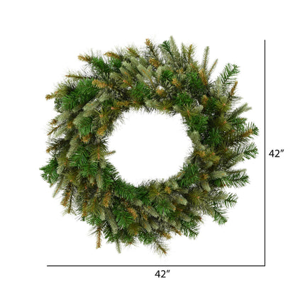 Vickerman 42" Unlit Cashmere Wreath - Artificial Christmas Wreath - Natural Looking Wreath with PVC Needles - Reliable and Durable - Front Door or Mantel Wreath