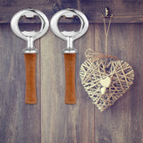 Metal Bottle Opener Kit Blank Bottle Opener Stainless Steel Open Inserts Hardware for Wedding Wine Party DIY Project Craft Wood Turning(Silver,7 Pieces) Cunhill