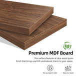 Mid-Century Modern Expandable Coffee Table, 47.2"-81.8" Adjustable Walnut Center Table with Large Hidden Storage for Living Room NessCarsti