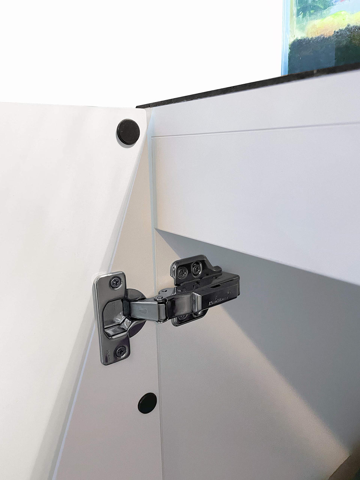 LANDEN Aquarium Wooden Stand and Cabinet Fish Reptile Sea Salt Water Tank Stand, Nano Foam Leveling Mat Included, W23.6xD11.8xH31.49 in, Matte White Painted (Stand Only) LANDEN