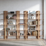 Tribesigns 5-Tier 47 Inches Wide Book Shelf Bookcase, Boho Open Bookshelves Etagere Display Office Shelving Unit, for Living Room, Office & Bedroom, Metal & Wood, Retro Brown (2) Tribesigns