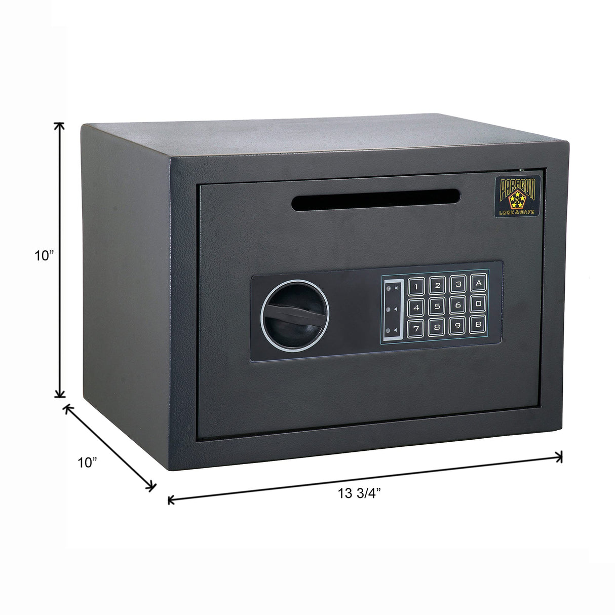 Drop Safe - Digital Safe Compact Steel Money Security Box with Keypad - Deposit Cash Easily – For Home or Business by Paragon Safe - Black, .54 Cubic Feet Paragon Lock & Safe