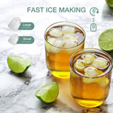 SMUG Countertop Ice Maker, 9 Cubes in 6 Mins, 26lbs in 24Hrs, 2 Sizes of Bullet Ice, Auto-Cleaning, Portable Ice Machine with Handle, Basket and Scoop for Home Kitchen, Party and Camping (Green) SMUG