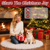 RAINFLOW 36" Christmas Tree Skirt - Faux Fur White Christmas Tree Skirts, Plush Velvet Xmas Decoration Indoor for Home Farmhouse Shop Restaurant School Holiday Party RAINFLOW