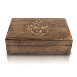 Great Birthday Gift Handmade Decorative Wooden Jewelry Box Tree Of Life Carving Jewelry Organizer Keepsake Box Treasure Chest Trinket Holder Watch Box Storage Lock Box 8 x 5 Inch Housewarming Gift The Great Indian Bazaar