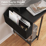 Eivanet L Shaped Gaming Desk with Power Outlets & LED Lights, Computer Desk with Monitor Stand & Storage Shelf, Home Office Desk Corner Desk with Hooks, Easy to Assemble, Black Eivanet