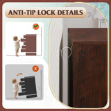 WLIVE Tall Dresser for Bedroom, Wood Chest of Drawers with Mental Handles, Brown Bedroom Dresser with 5 Drawers, Modern Minimalist Closet Store Organizer for Living Room, Hallway WLIVE