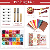 Paxcoo Sealing Wax Kit with Wax Seal Beads, Stamp, Warmer, Spoon, Envelopes for Letter Sealing PAXCOO