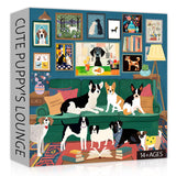 Dog Puzzles for Adults 1000 Pieces, Animal Puppy Puzzle Modern Art Puzzle, Dog Jigsaw Puzzle as Funny Home Decor, Challenging Puzzles for Adults PICKFORU