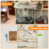 Rypet Transparent Bird Nest Boxes, Wood Parakeet Nesting Box for Cage, Upright Bird Nest Breeding Box with Perch Bird Cage House for Parakeet Lovebirds Budgie Finch Parrotlets Canary L Rypet