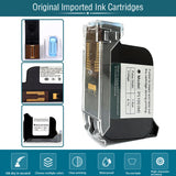 Phezer P15 Handheld Inkjet Printer for Flat Surface 0.5 Inch Nozzle for QRCode Barcode Production Date Time Logo Batch Number Print On Glass Bag Carton Box Wood Cloth Plastic Cable (25 Languages) Phezer