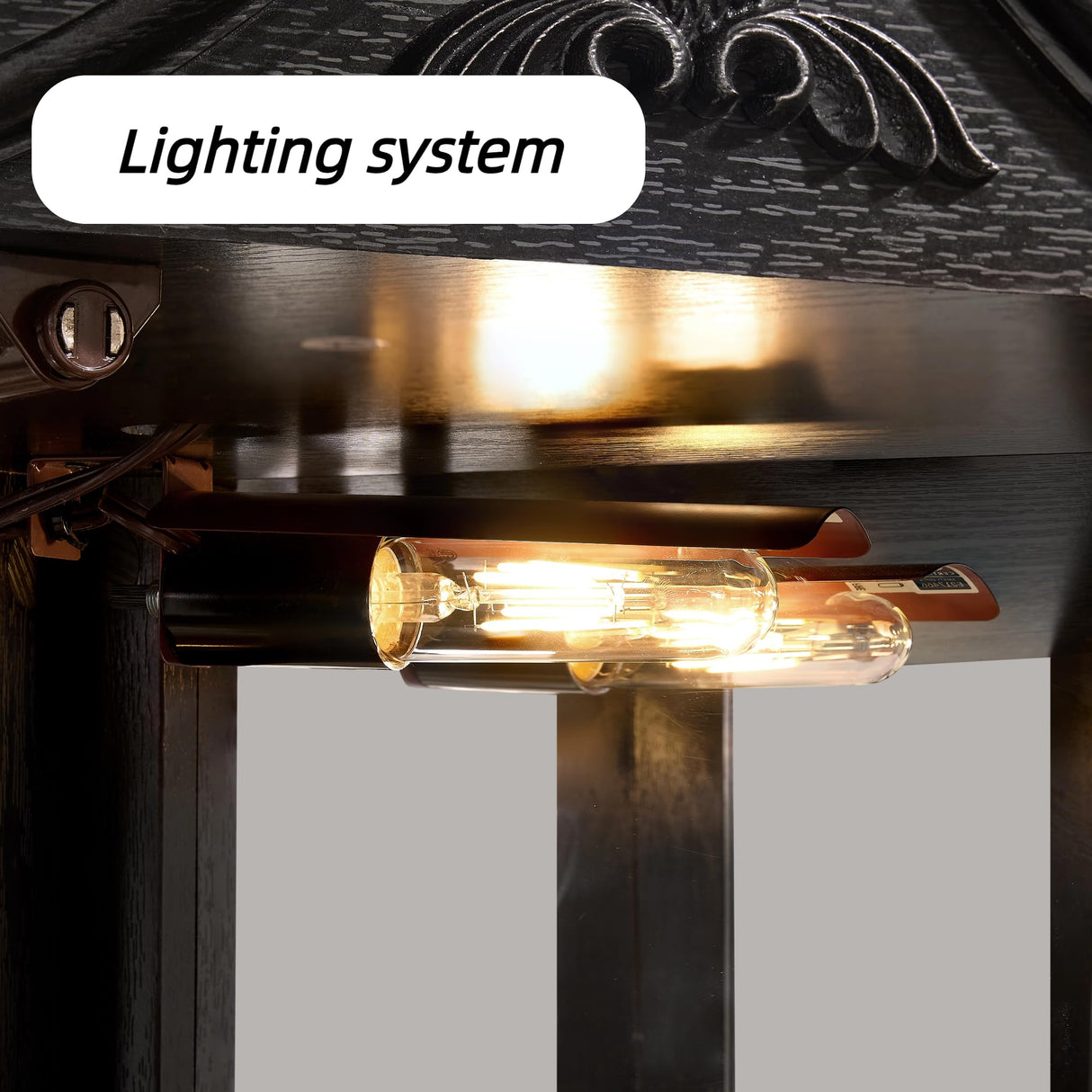 Trygoal 72" H Lighted Wooden Corner Curio Cabinet, Curio Cabinet with Light Bulb, Accent Wooden Corner Case with Glass Doors & Shelves for Living Room, Dining Room, Black Trygoal