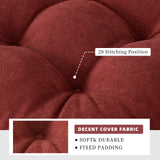 HAVARGO Rocking Chair Cushions Indoor High Back Wooden Rocker Adirondack Chair Cushions, Tufted Patio 1Pc Chair Pad Cushion and 1 Pc Back Cushion Wine Red HAVARGO