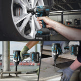 SPICIMOMO Cordless Impact Wrench 1/2 Inch for Car, 20V Brushless Power Impact Gun 600N.m(443Ft-lbs) with 2 Packs 4.0Ah Batteries, High Torque Electric Impact Driver for Mechanic, Mechanical Engineer SPICIMOMO