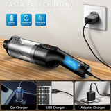 Cordless Handheld Vacuum, Rechargeable Car Vacuum with 16000Pa Powerful Suction, Ultra-Lightweight 1.3lbs, Brushless Motor, Multiple Accessories for Home Office Car Pets Cleaning dormzie