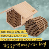 Rivajam 125 Mason Bee House Cardboard Nest Tubes Refill Pack | Solitary Bee Hive & Supplies | Starter Kit & Habitat Garden Gift | Hotels Tubes & Nest Box Inserts Liners Rivajam
