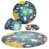boppi Space Round Jigsaw Puzzle with 100% Recycled Card Solar System Astronauts 150 Pieces for Children 5 6 7 8 Years 58cm Diameter boppi