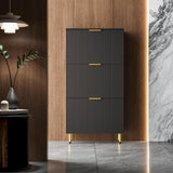 INNOD 51" Shoe Cabinet with 3 Flip Drawers, Shoe Storage Cabinet for Entryway, Freestanding Shoe Organizer with Adjustable Shelf, Narrow Hidden Shoe Rack for Front Door Entrance Hallway INNOD