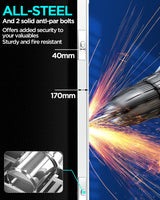 AICase Gun Safe for Pistols,Quick-Access Pistol Safe for Multiple Handguns with Biometric Fingerprint Lock/Morse Code, Smart Handgun Safe Gun Lock Box for Home Bedside Nightstand Car_1 AICase