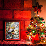 MBNTJHT Christmas Diamond Art Kits for Adults,5D Round Drill Cardinals Diamond Painting Kits for Beginners,Birds Snow Scene Gem Art Painting by Diamonds for Home Decor 12X16 Inch. MBNTJHT