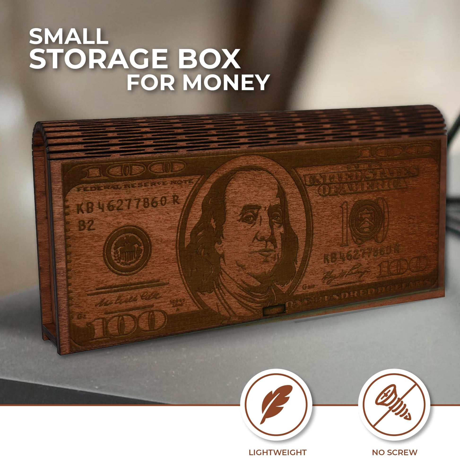 Money Gift Boxes for Cash Birthday - Personalized Wooden Box Money Holder Gift, Custom Engraved Wood Present Box for Wedding, Unique Money Gift Boxes for Cash Christmas, Anniversary, Graduati - WoodArtSupply