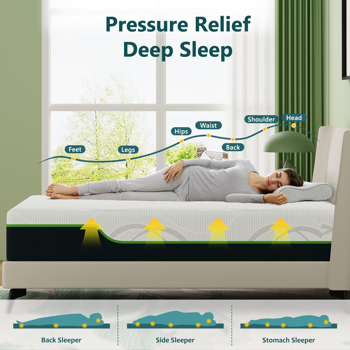 Rest Only Twin XL Mattress 14 Inch, Twin XL Hybrid Mattress in a Box, Extra Long Twin Innerspring Mattress with Gel Memory Foam and Pocket Coils Spring, Medium Plush Feel RO REST ONLY