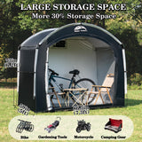 Happy Travel Bike Storage Shed Tent,Outdoor Portable Bicycle Storage Sheds with 210D Oxford Fabric PU4000 Waterproof for 2/3/4/6/8 Bikes,Bike Covers Shelter for Motorcycle,Garden Tools,Toys,Lawn Mower HAPPY TRAVEL
