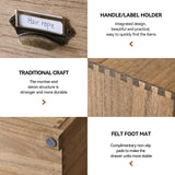 KIRIGEN Wooden Storage Cabinet Organizer Desktop Storage Drawers for Home Office Supplies Dark Brown(4D6CG-DBR) KIRIGEN