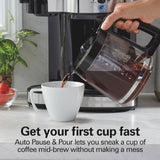 Hamilton Beach 2-Way 12 Cup Programmable Drip Coffee Maker & Single Serve Machine, Glass Carafe, Auto Pause and Pour, Black (49980R) Hamilton Beach